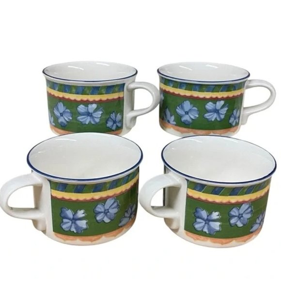 Set 4 MIKASA Seville coffee cups oven ware dessert dishes - Picture 1 of 12